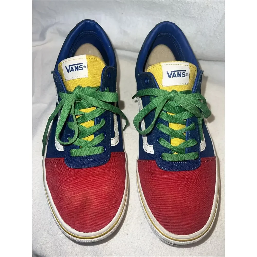 Vans Old Skool Off The Wall Primary Block Colors Youth Size 7 Skater Shoes‎